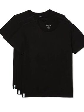 NWT Lacoste 3 Pack Cotton Crew Neck Tee Slim Fit Size Men’s XS